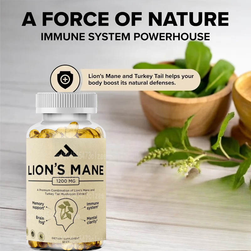 Cápsulas de suplemento de crin - Lion Mane Mushroom reseña y precio
