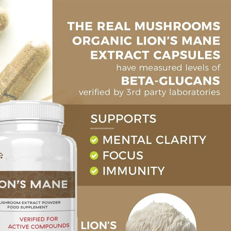 Las cápsulas de hongos Ganoder - Lion Mane Mushroom reseña y precio