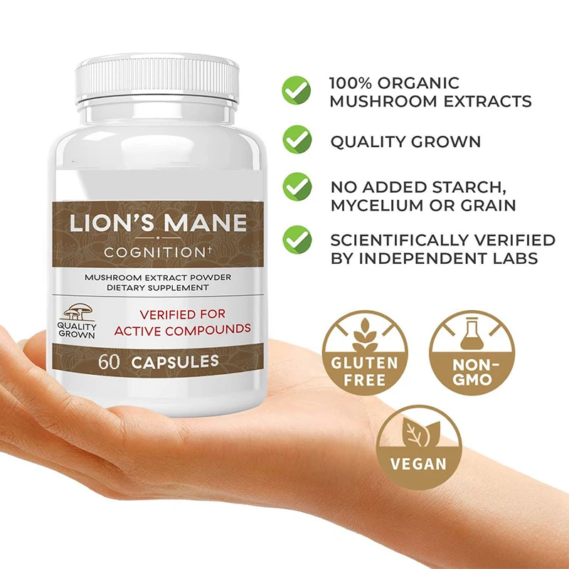Las cápsulas de hongos Ganoder - Lion Mane Mushroom reseña y precio